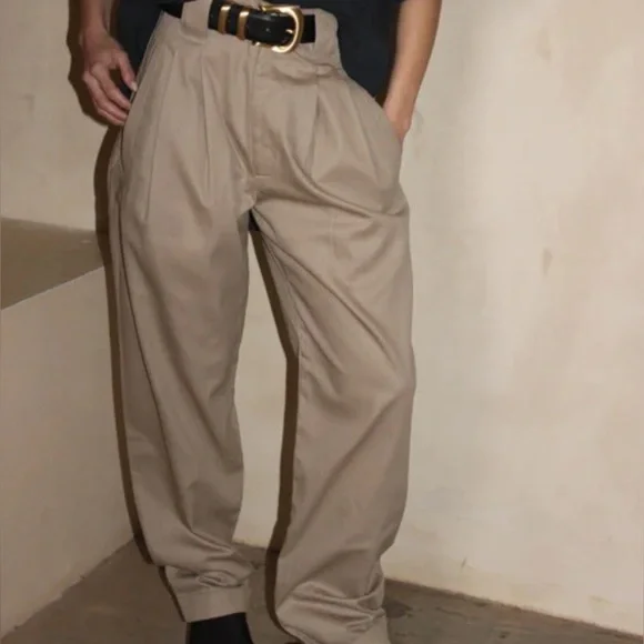 Na Nin Townes Trousers in Khaki size Medium M Tailored - Picture 5 of 5